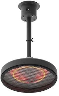 Takvärmare 2 000 W, kolrör, 3 värmenivåer, fjärrkontroll, IP65, väderbeständig, justerbar höjd (51–66 cm, Ø 44 cm)