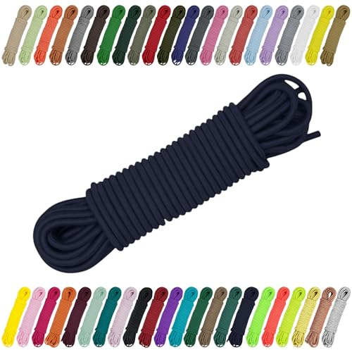 CARTONARE Cordoncino in gomma da 2 mm, 3 mm, per cucito, fai da te e attività all'aperto, elastico (919), blu navy, 2 mm x 5 m