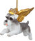 Christmas Tree Ornaments - Honor The Pooch Miniature Schnauzer Holiday Angel Dog Ornaments - Christmas Decorations