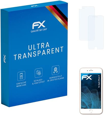 atFoliX Screen Protection Film compatible with Apple iPhone 8 Screen Protector, ultra-clear FX Protective Film (Set of 3)