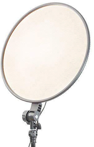 PIXAPRO GLOWPAD450S Super Slim LED Silent Circular Video Light Daylight 5600K CRI95 Dimmable Soft Light LED Panel Studio Photo Continuous Lighting for Portrait Universal (Bi-Colour)
