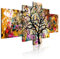 DekoArte 429 - Impression Sur Toile Moderne D'Images Artistiques Numérisées | Toile Décorative Pour Votre Salon Ou Votre Chambre | Art Abstrait L'Arbre De La Vie De Gustav Klimt | 5 Pièces 180x85cm