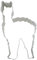 Creative Party 90803/W Ausstechform Lama, Weiß, 1 Stück, 10,16 cm