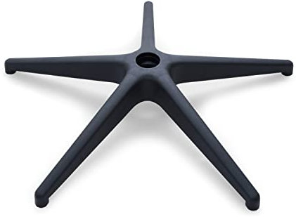 Fußkreuz für Bürostuhl, stabil untergestell,Drehstuhl ersatzteile,Drehkranz Fußkreuz, Belastbarkeit bis 160 kg (Kunststoff, Schwarz, 50 mm Gasdruckfeder Aufnahme, 11mm Stift) - OfficeWorld