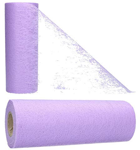 AmaCasa - Runner Non Tessuto Lilla, Ideale per Fiori, Matrimoni e comunioni, 15cm/20m (Lilla, 15cm)
