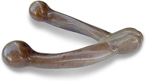 Pet Qwerks Wishbone BarkBone - Nylon Chew Toy for Aggressive Chewers - Bacon Flavor - 6.75