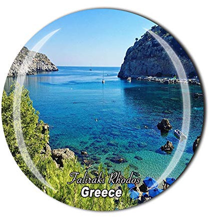 Faliraki Rhodos Griechenland, Kühlschrankmagnet, Reise-Souvenir, Geschenk, Zuhause, Küche, Kühlschrankdekoration, Magnetaufkleber, Kristall-Magnet-Kollektion
