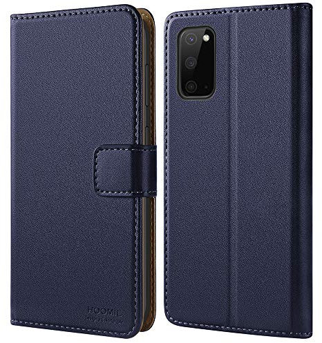 HOOMIL MagFlip Handyhülle für Samsung Galaxy S20 Hülle (6,2 Zoll), [Erstklassige Handwerk] Premium Leder Tasche Klappbar Case Schutzhülle - Blau