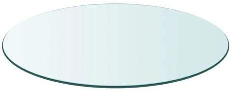 Plateau de table en verre rond en différentes tailles avec forme de verre circulaire (rond 110 cm)