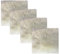 Reissner Lammfelle | 4er Set | NADI-30-Set4-WEI | Echtes Schaffell | hochwollig | quadratisch | 30x30cm Weiss