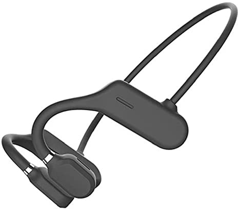RRunzfon La realización de Hueso Auriculares inalámbricos con Auriculares del Deporte de Duet AS3 Bluetooth Auriculares de conducción ósea de Doble Escucha por el oído Negro