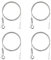 Hwtcjx 4 PCS Picture Hanging Wire Rope, Picture Hanging Chain, Mirror Chain, Stainless Steel Wire Rope, Cable Suspension Kit, Hold Up to 20kg, for LED Panel Lights, Heavy-duty Lighting (1.5mmx1m)