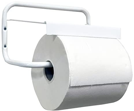 Tecnokit Porte essuie-Tout Mural, avec vis, Chevilles de Montage et Ressorts Inclus, pour essuie-Tout de 29 cm, 40 x 30 x H 16 cm, Blanc