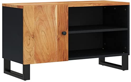 vidaXL Meuble TV 80x33x46 cm Bois d'acacia Solide et d'ingénierie