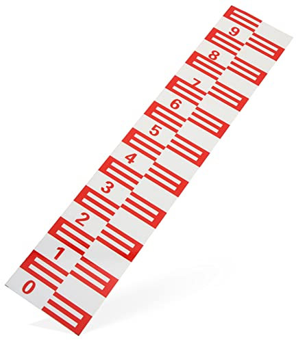 DOITOOL Reflective Self Adhesive Water Level Gauge Board Aluminum Corrosion Resistant Water Depth Ruler for Lakes and Pools Measurement