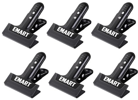 EMART Heavy Duty 6 Pack Metal Backdrop Clamps, Background Holder Large Bulldog Clips for Paper Photography Photo Studio DIY Art Crafts