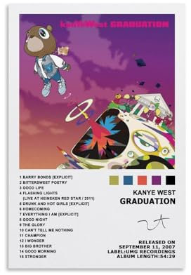 UKewei Kanye West Poster Wandbild Poster Wohnzimmer Schlafzimmer Dekor 30 x 45 cm