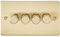 4G 2-way 10-200W (5-150W LED) Intelligent dimmer - Brushed Brass