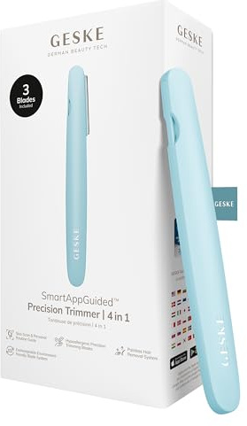 GESKE Precision Trimmer | 4 in 1 Trimmer zur Haarentfernung | SmartAppGuided™ | Einfachen Haarentfernung | Für große & kleine Flächen | Hygienisch & leicht austauschbare Klingen
