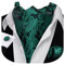 Barry.Wang Ensemble cravate en soie pour homme - Motif cachemire tissé et boutons de manchette carrés, Paisley vert bouteille, taille unique