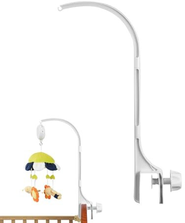 Soporte de Campana de Cama Soporte Móvil para Cuna de Bebé Ajustable Bebé Cuna Musical Campana para Juguetes Colgantes (Sin Juguetes)