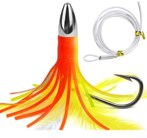 SMZhomeone Trolling Rock Köder 5,9 Zoll Trolling Rock Köder Für Thunfisch Mahi Marlin Manipuliert Haken Offshore Big Game(B)