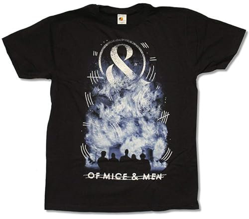 of Mice & Men Smoke T Shirt Official Adult Band Music Black L