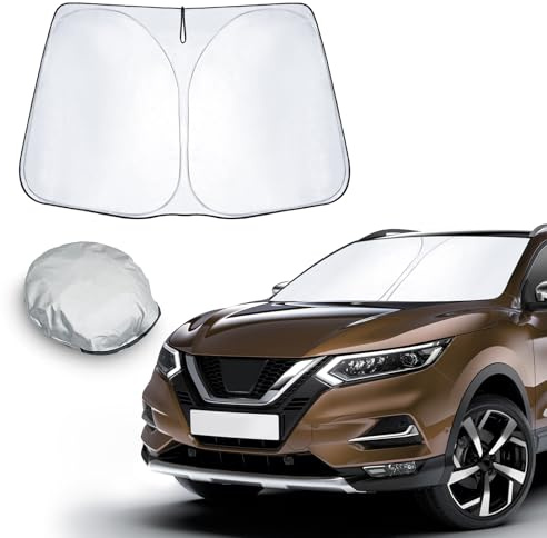 CDEFG Kompatibel mit Nissan Qashqai J11 2014-2021 Sonnenschutz Abdeckungen Frontscheibe Sonnenschirm Die Vordere Schallwand Windschutzscheibe Auto Sonnenblende Qashqai J11 Zubehör