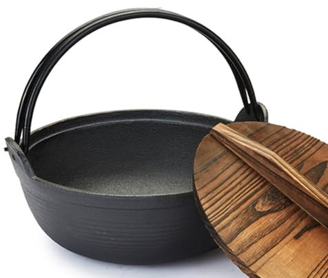 Olla japonesa de hierro fundido Nabe Sukiyaki para exteriores, 3 L