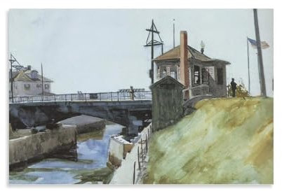 Blynman Bridge von Edward Hopper Prints Wandkunst-Poster, Wandkunst, Poster, Rollen, Leinwand, Gemälde, Bild, Wohnzimmer-Dekoration, Zuhause, 40 x 60 cm