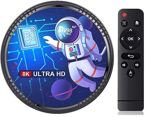 Correa TV98MAX TV Box 4G+32G Allwinner H618 Android 12 Smart TV Box 2.4G+5G WIFI+Blutooth5.0 H265 TV98 Media Player Easy to Use UK Plug
