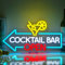 NOXET Cocktails Bar Open Neon Schild, Led Neon Bar Open Sign Cocktail Leuchtreklame für Wand, Blau Rosa Neons Licht für Pub Home Bier Bar Club Man Cave Restaurant Shop Sign Cocktails Dekor