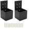 Heavy Duty Steel Pergola Connectors Kit for 4x4 inch Wood Posts - Includes 3-Way Right Angle Corner Brackets and Gazebo Brackets (2 Pieces)