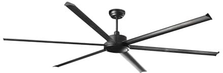 Faro Rotterdam Ventilateur de plafond XXL 6 pales noir mat