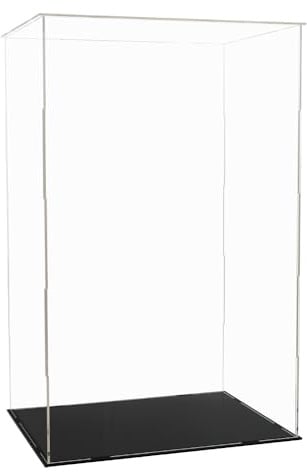Odoria Großes Vitrine Transparente: 52 cm Hoch für Puppen-Figuren - Transparentes Acryl-Glas für 45 cm Hohe Statue/Trophäen-Schutz - Transparente Lagerung von Sammlerobjekten, Montage Erforderlich