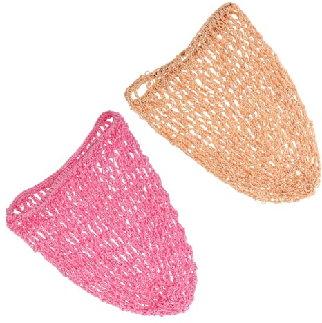 Toyvian 2 Stück Elastisches Haarnetz für Damen Gehäkeltes Haarnetz mit Netzdesign Bequemes Haarpflegewerkzeug für Lange Zöpfe und Lockiges Haar im Sommer