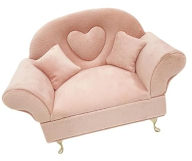 Mini-Sofa-Schmuckschatulle im Maßstab 1/6, Schmuckkästchen, Miniatur-Puppenhaus-Zubehör