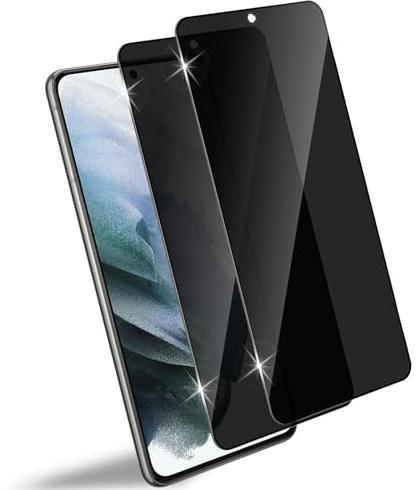 HidWee Compatible avec Samsung Galaxy S21 5G Privacy Protection Écran, 2 Pièces 9H Verre Trempé Anti-Espion, avec Outil D'alignement Facile,HD Sans Bulles Protecteurs d'écran