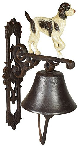 Springer Spaniel Dog Bell Cast Iron Sign Plaque Door Wall Fence Gate Post House