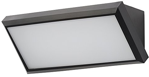 LITECRAFT Barrow Wall Light Outdoor Wedge Garden IP65 Rated Integrated LED - Black