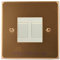 ElekTek Light Switch Cover Plate Double Conversion Powder Coated with Matching Screws - Antique Copper