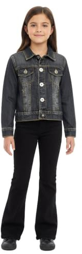 A2Z 4 Kids Girls Denim Jacket Button Fastening Casual Outerwear Coat