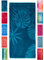 BaSaTex - Strandtuch Baumwolle in 90x180 cm - Strandlaken Badetuch aus Frottee Velours mit Aufhängeschlaufe - Saunatuch Öko-Tex Standard 100 Zertifiziert - Modell Blaue Blätter Design