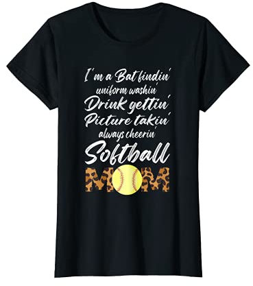 Damen Ich bin ein Softball-Mamma Softball Mom Uniform washin T-Shirt