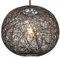 Large Rattan String Ball Pendant Lampshade - (Black) Light Shade for Bedroom, Living Room Hallway