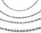 Treuheld® Silberne Halskette aus Edelstahl in 4 Dicken und 5 Kettenlängen - [01.] Dicke: 0,7mm - Länge: 40cm