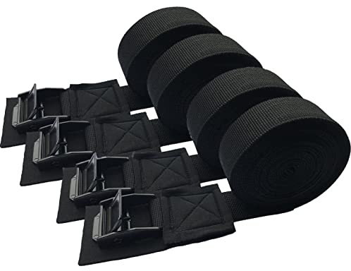 MOOCY Lashing Straps with Buckles,Adjustable Kayak Tie Down Straps Padded Cam Buckle Cargo Strap,Roof Rack Cinch Strap for Cargo, Luggage, Motorcycles, Truck, SUV, Car Roof Rack,SUP Surfboard