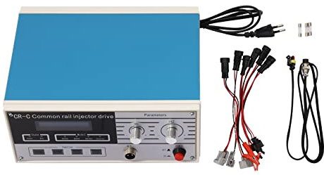 WDZCZDoo CR-C Common Rail Einspritzdüsen Tester für Bosch/DENSO/Delphi – Prüfgerät mit LCD-Display, Kabelbaum-Set & Echtzeitdaten (0-10MS/30HZ, 220V EU-Stecker)