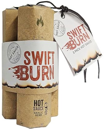 Hot Sauce Gift Set for Mens Gifts - Chilli Sauce Heat Pack of 3 Different Flavour Dynamite Sauce Bottle Gift with Topline Card. Christmas Gifts for Men