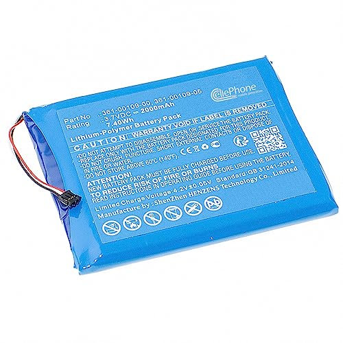 cellePhone Akku Li-Polymer kompatibel mit Garmin DEZL OTR800 MT-S - Overlander (Ersatz für 361-00109-00)